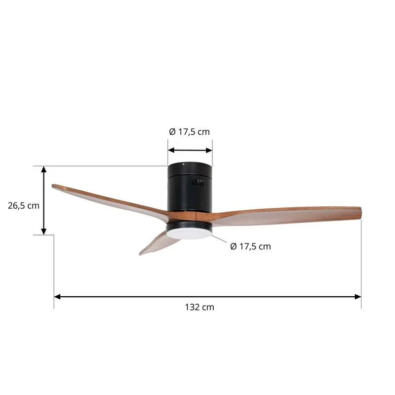 B-Ware Lucande Deckenventilator Brinia Holz Ø132cm CCT Ventilator Fernbedienung Leuchte