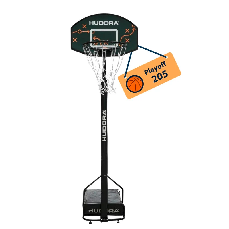 B-Ware Basketballständer HUDORA Playoff 205 höhenverstellbar ab 4 Jahren 157-205 cm