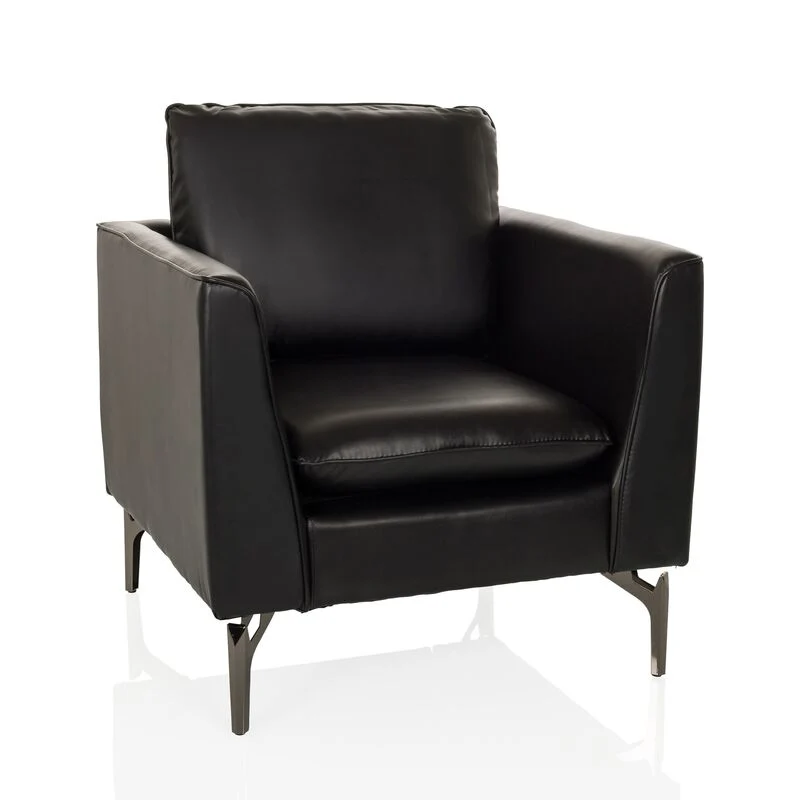 B-Ware hjh OFFICE Loungemöbel Sofasessel Sitz Sessel Sofa Einsitzer BAVERO PU schwarz