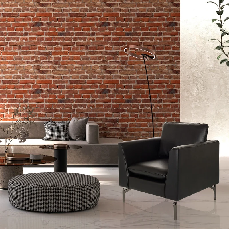B-Ware hjh OFFICE Loungemöbel Sofasessel Sitz Sessel Sofa Einsitzer BAVERO PU schwarz