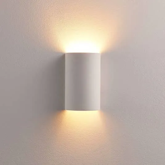 B-Ware Lindby Colja Gipswandleuchte Wandleuchte Wandlampe Wandlicht Lampe weiß halbr219