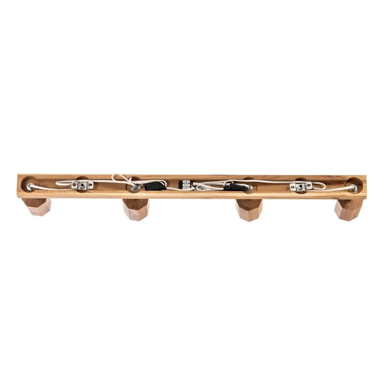 B-Ware Envostar Peach Puff Deckenspot Holz Oktagon 4-flg. handgefertigt 148cm