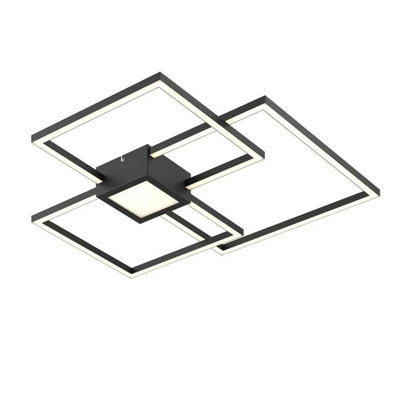 B-Ware Lindby Deckenlampe Deckenleuchte LED Duetto anthrazit quadratisch Aluminium