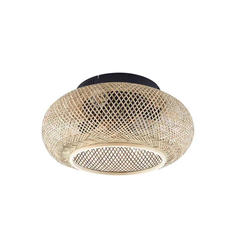 B-Ware Lucande Deckenventilator Ventilator Lampe Licht Holz Schwarz Fernbedienung 53cm