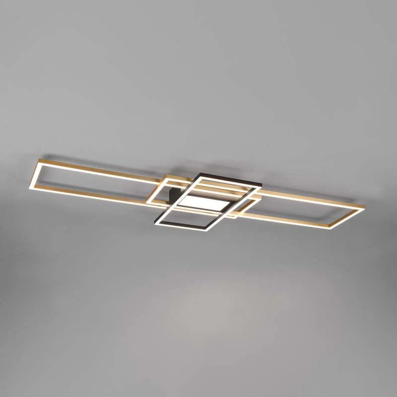 B-Ware Trio Lighting LED Deckenleuchte Lampe Irvine messing dimmbar Fernbedienung CCT
