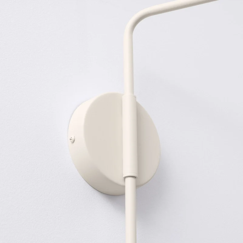 B-Ware Wandleuchte Wandlampe LYS Beige Stahl Stecker E14 LED Skandinavisch Ø 14 cm