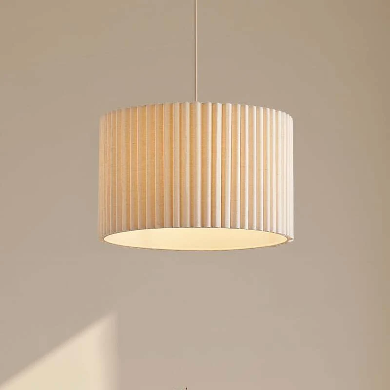 B-Ware Lindby Hängeleuchte Pendelleuchte Lampe Leinen cremefarben 45 cm Libbie