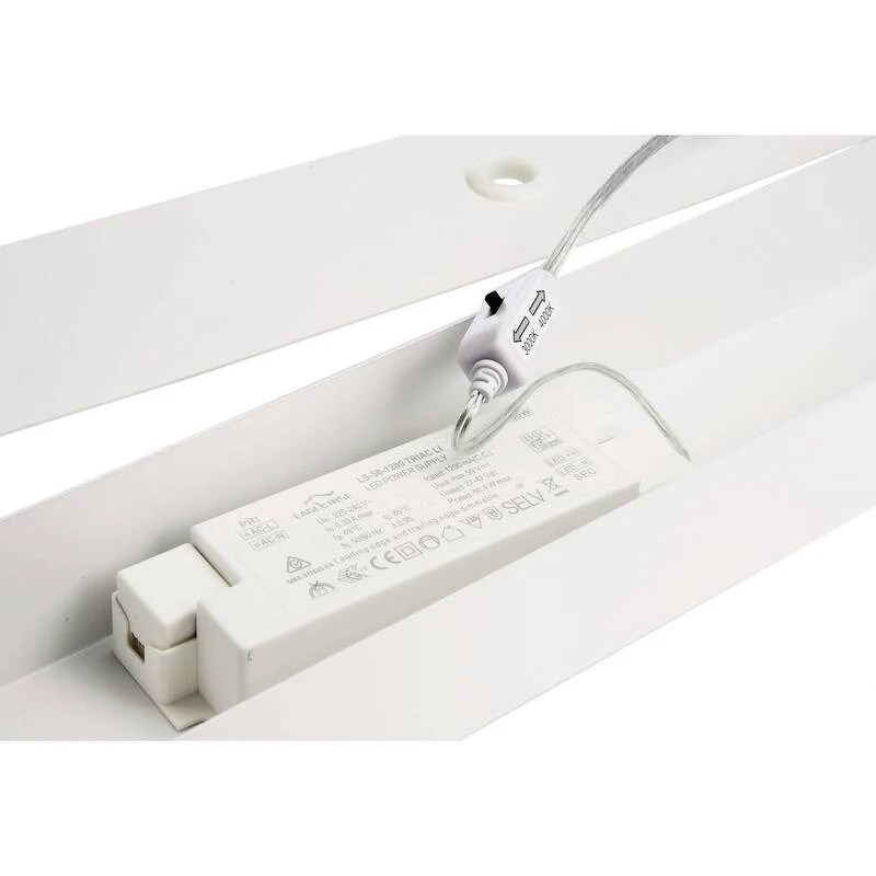 B-Ware Deko-Light Pendelleuchte Hängeleuchte LED weiß eckig Dip-Switch dimmbar694