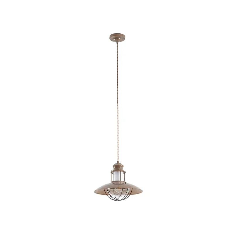 B-Ware Lindby Pendelleuchte Esszimmerlampe Küchenlampe Hängeleuchte E27 braun Rustikal