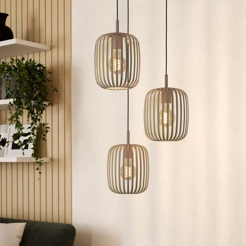 B-Ware Eglo Hängeleuchte Romazzina Ø 46 cm sandfarben Stahl Deckenlampe Lampe Leuc35