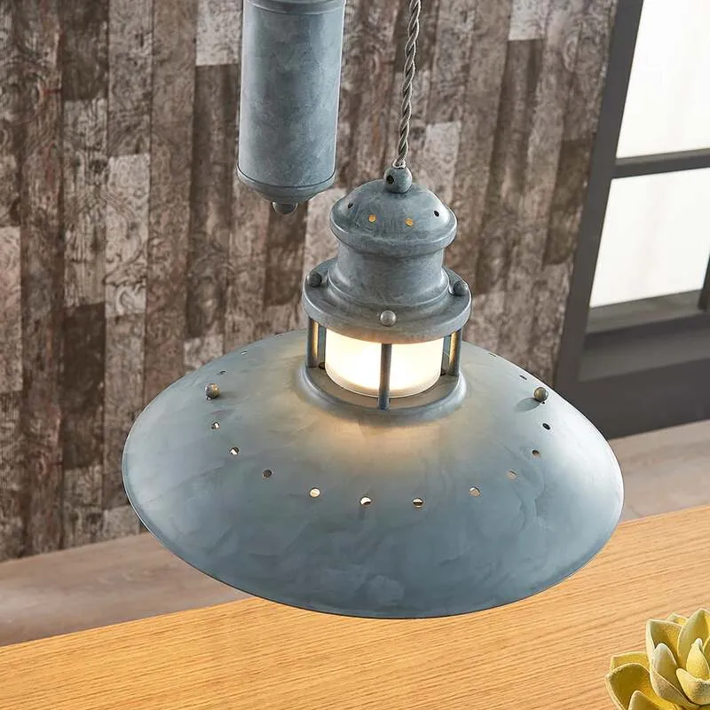 B-Ware Lindby Louisanne Hängeleuchte Deckenlampe Pendelleuchte Lampe 1-fl E27 betongrau