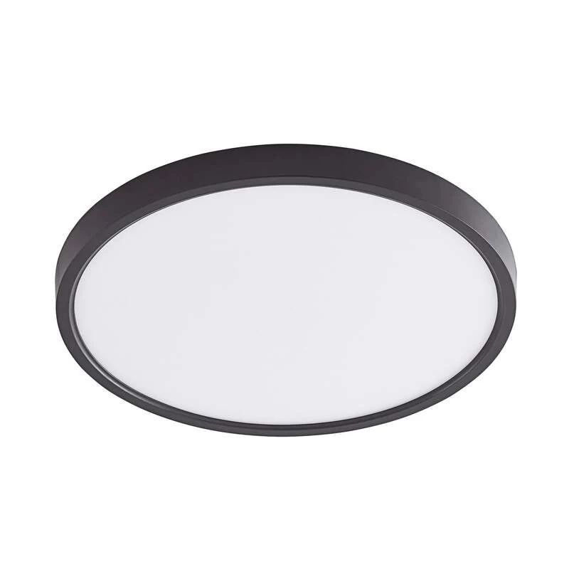 B-Ware Lindby Deckenleuchte Pravin LED Lampe Leuchte schwarz matt Ø30cm warmweiß 3000K