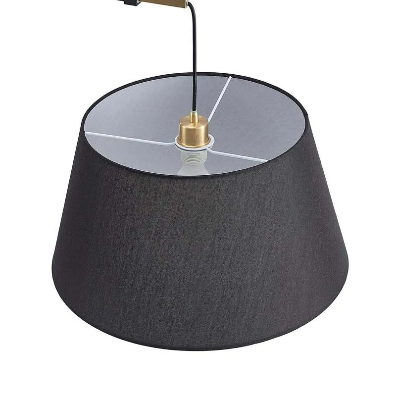 B-Ware Lucande Wandleuchte Beleza LED Wandlampe ausziehbar schwarz gold 150cm Höhe
