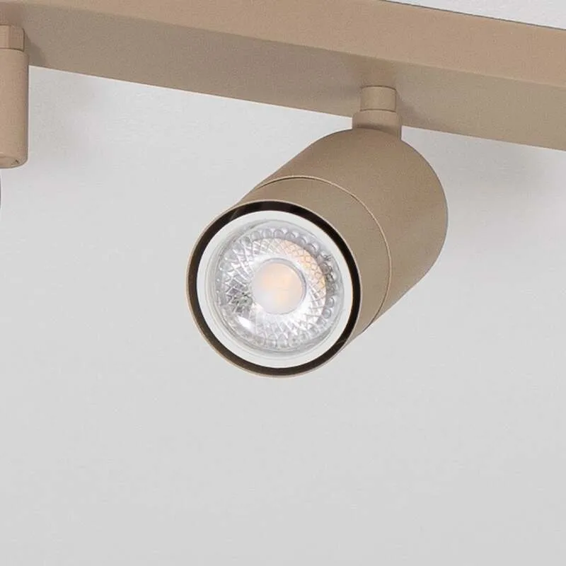 B-Ware Deckenstrahler Link 3-flg LED dimmbar beige Stahl 33cm für Wohnzimmer Leuchte