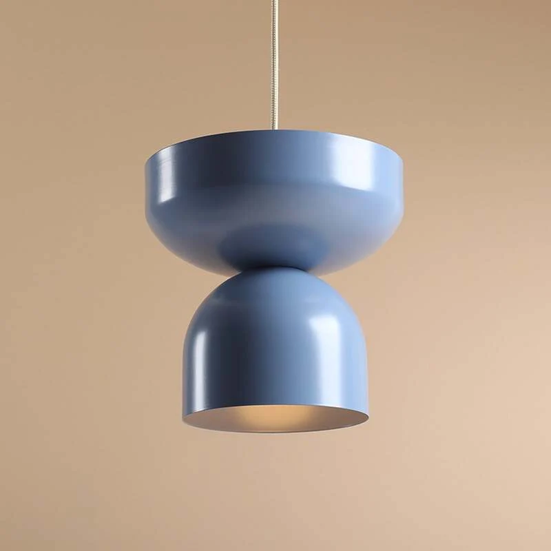 B-Ware Hängeleuchte Api LED Pendelleuchte dimmbar blau Metall Ø30cm 200cm Abhängung