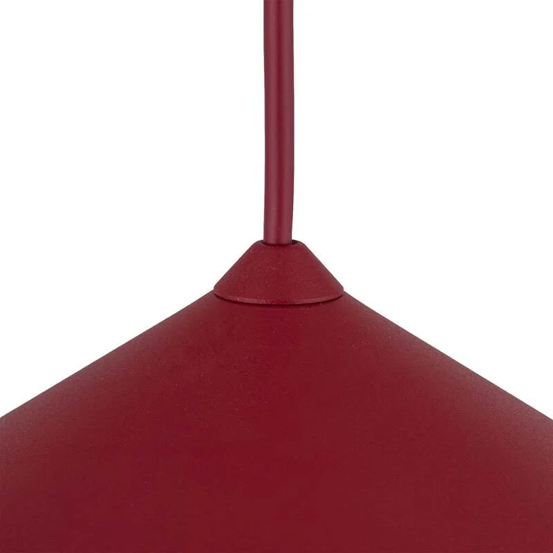 B-Ware TK-Lighting Hängeleuchte Lume XL LED Pendelleuchte dimmbar burgunderrot Ø49cm