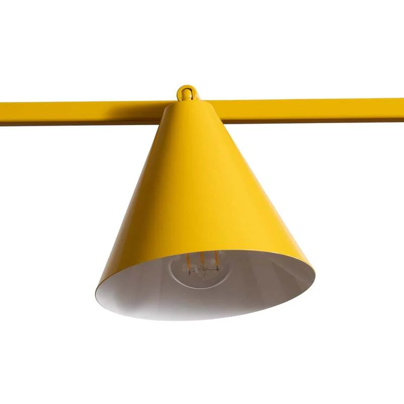 B-Ware ALDEX Hängeleuchte Form 4 gelb 4-flammig dimmbar Metall E27 120 cm