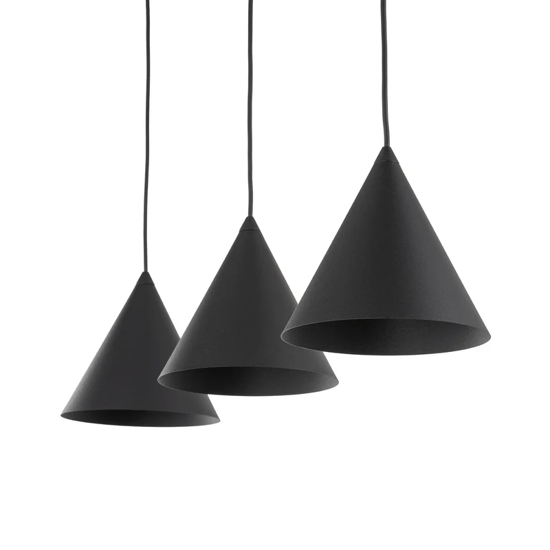 B-Ware TK Lighting Hängeleuchte Cono 3-flammig LED Pendelleuchte dimmbar schwarz 86x19
