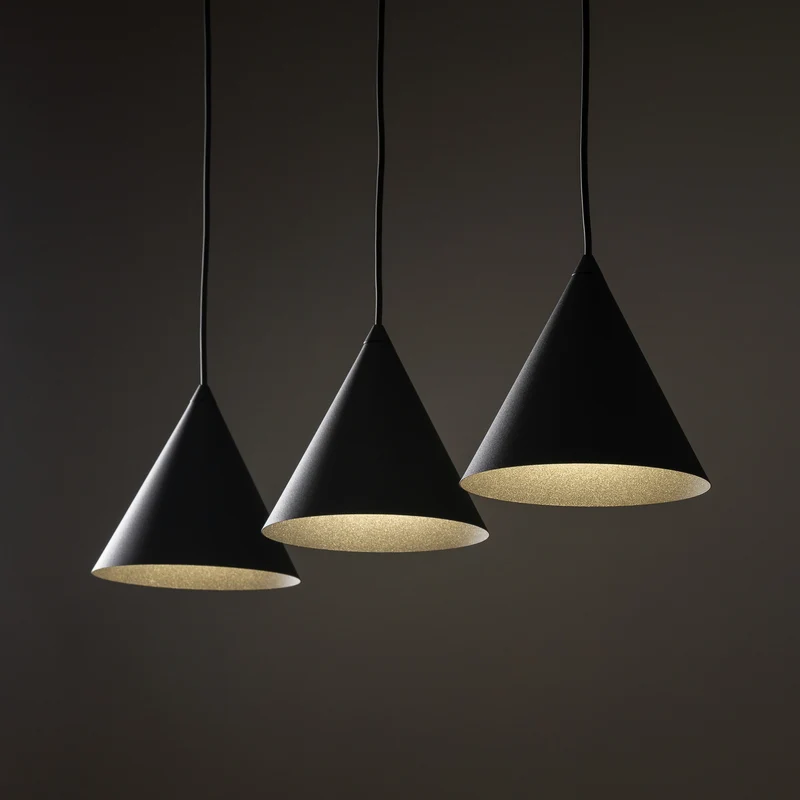 B-Ware TK Lighting Hängeleuchte Cono 3-flammig LED Pendelleuchte dimmbar schwarz 86x19