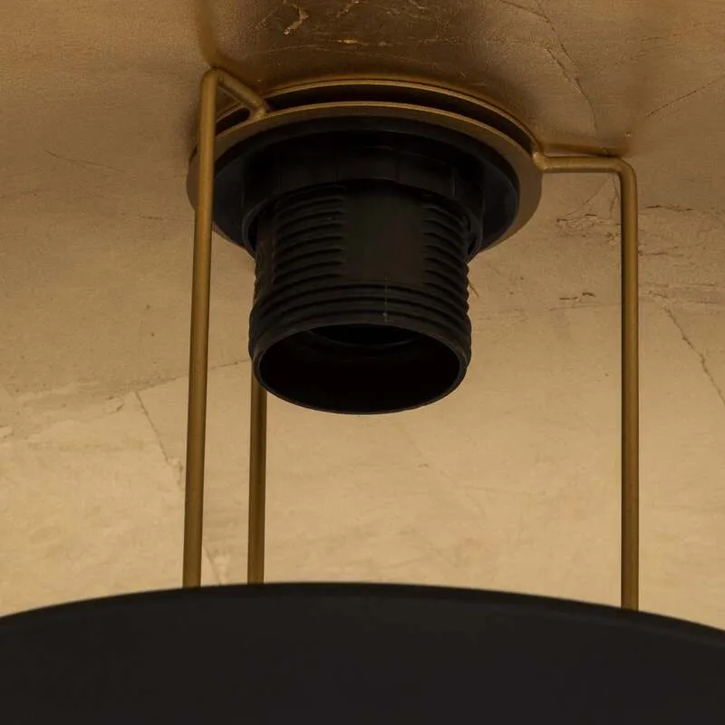 B-Ware Lindby Deckenlampe Emilienne LED Lampe Leuchte dimmbar schwarz gold Ø60cm 20cm