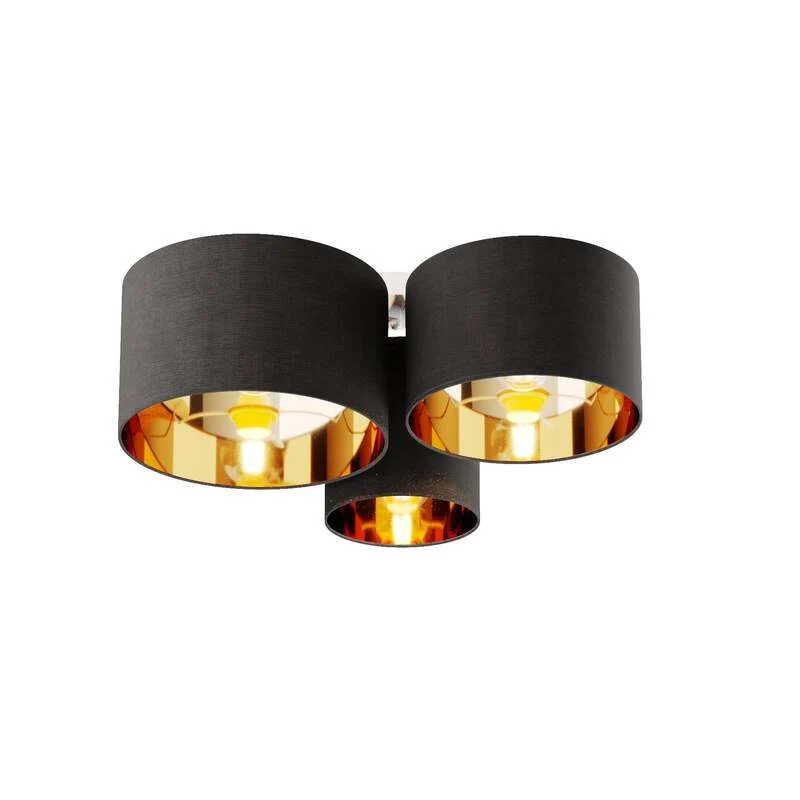 B-Ware Lindby Deckenleuchte Laurenz 3-flammig LED Lampe Leuchte dimmbar grau gold Ø61cm