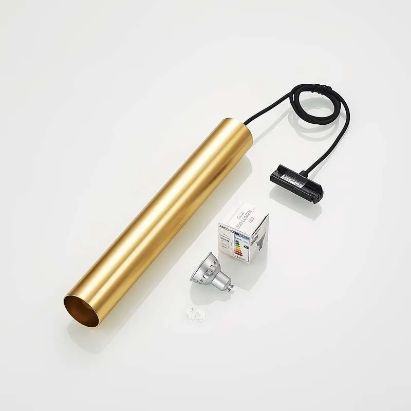 B-Ware Lindby Pendelleuchte Hängelampe Linaro Deckenlampe schwarz/gold 40 cm