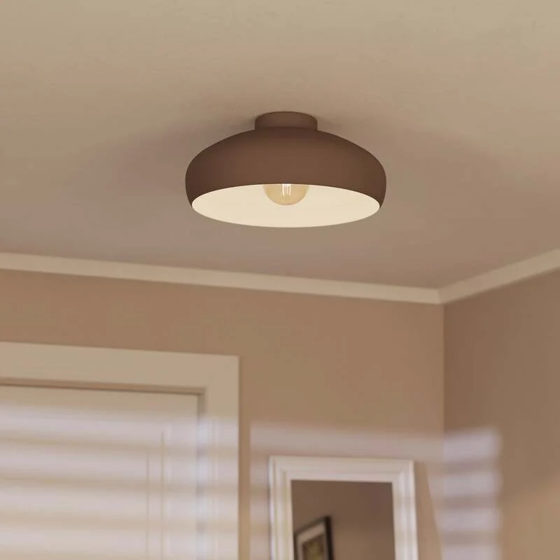 B-Ware EGLO Deckenleuchte Designer Leuchte Mogano LED Lampe dimmbar dunkelbraun Ø40cm