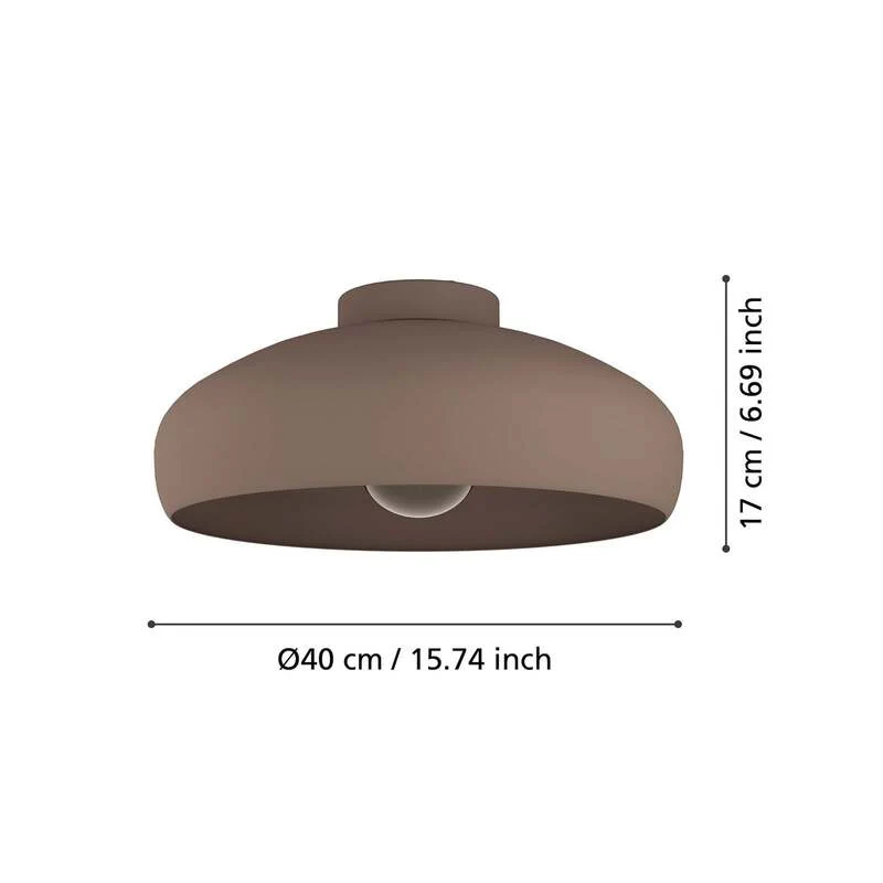 B-Ware EGLO Deckenleuchte Designer Leuchte Mogano LED Lampe dimmbar dunkelbraun Ø40cm