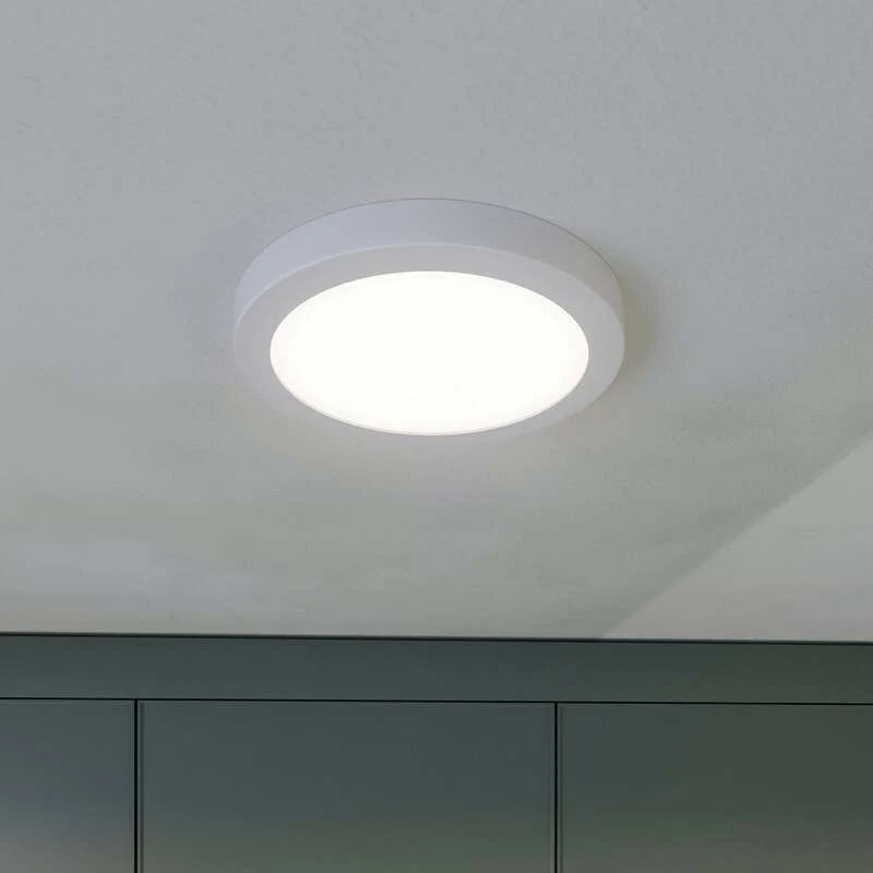 B-Ware Prios Deckenlampe Aureka LED Lampe mit Bewegungsmelder Ø23cm warmweiß weiß