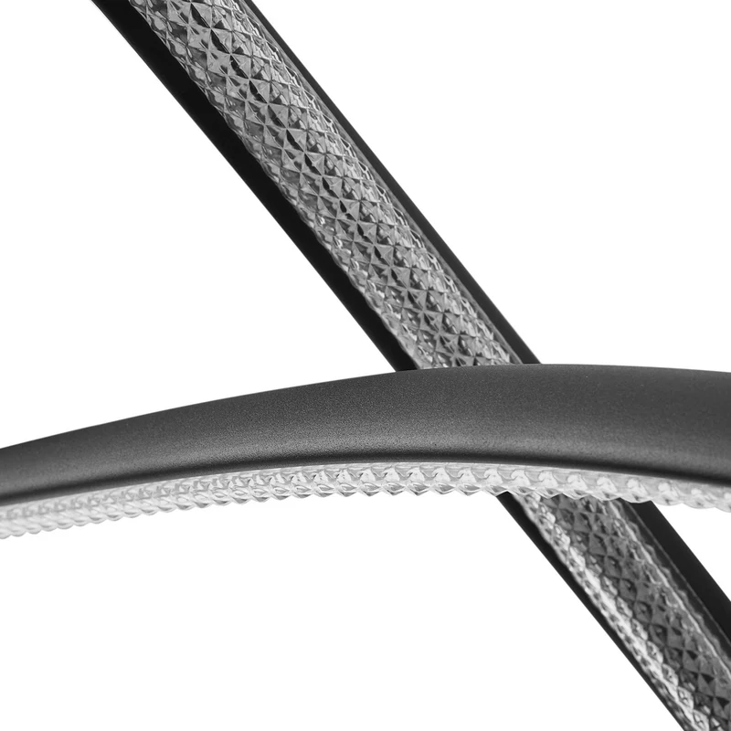 B-Ware Lucande Pendelleuchte Hängelampe LED Rodado schwarz Aluminium Beleuchtung