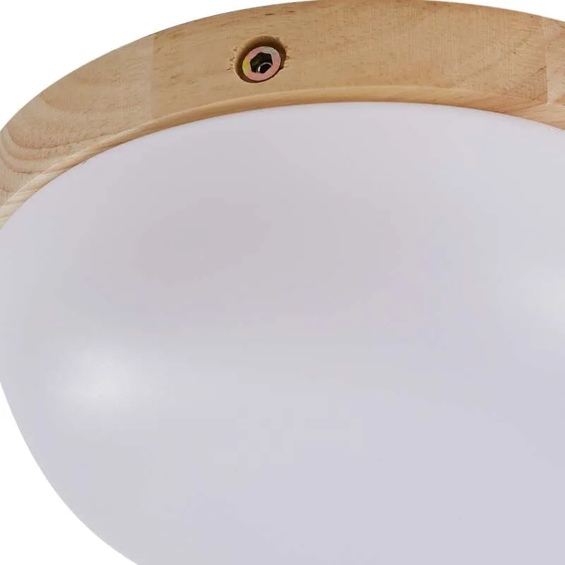 B-Ware Lindby LED-Deckenleuchte Pilvi Wolke 50 cm 18 W Warmweiß Kunststoff Holz