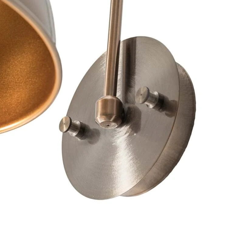 B-Ware Opviq Wandleuchte Saglam altmessing 36 cm dimmbar Metall für Innenräume