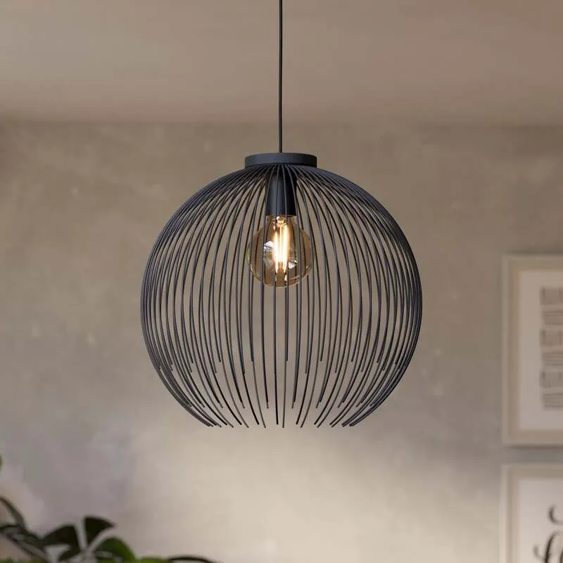 B-Ware Eglo Hängeleuchte Pendelleuchte VENEZUELA LED dimmbar schwarz Ø40cm Metall E27