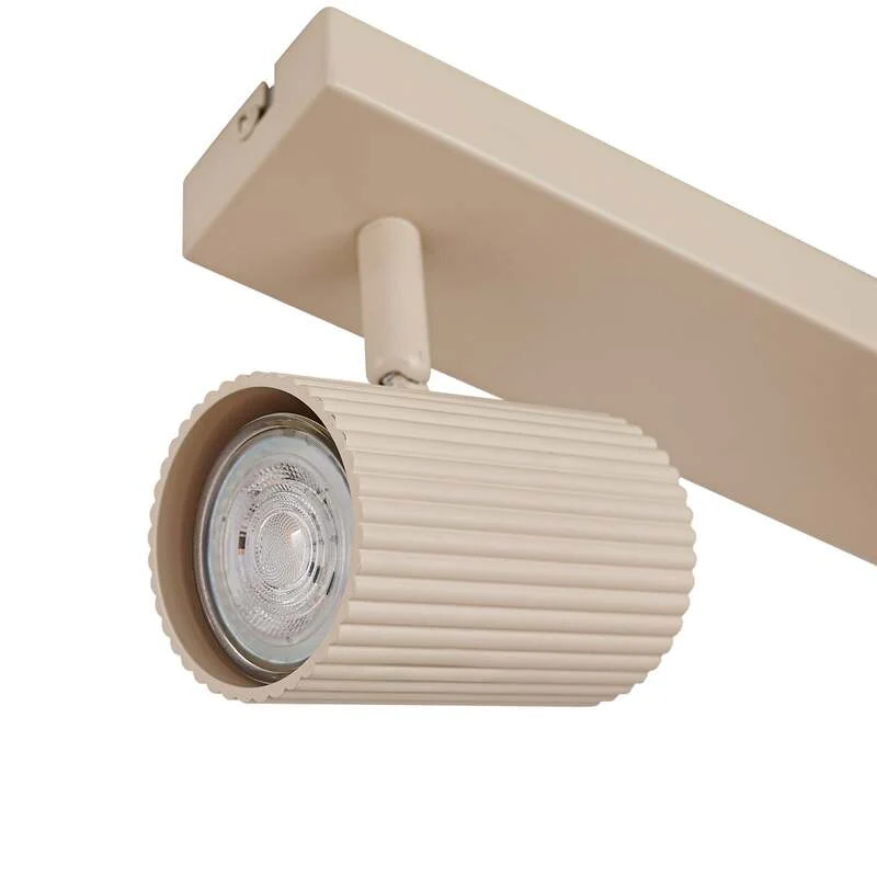B-Ware Lindby Deckenspots Kardis LED Strahler 3-flg dimmbar beige 45x6cm Metall GU10