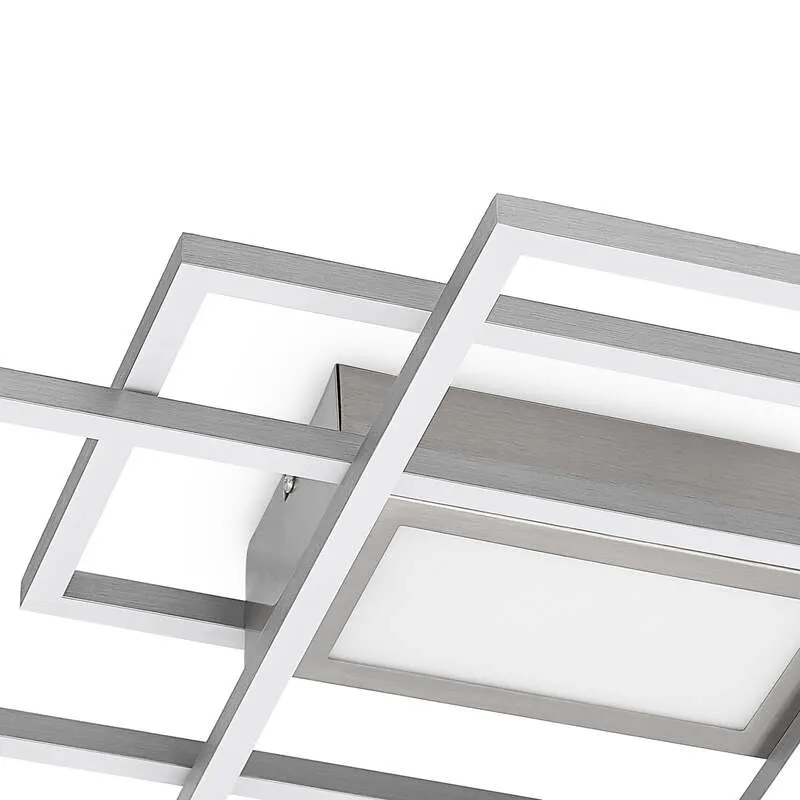 B-Ware Lindby Deckenleuchte Caitlin LED Lampe dimmbar nickel CCT Fernbedienung 105x42cm