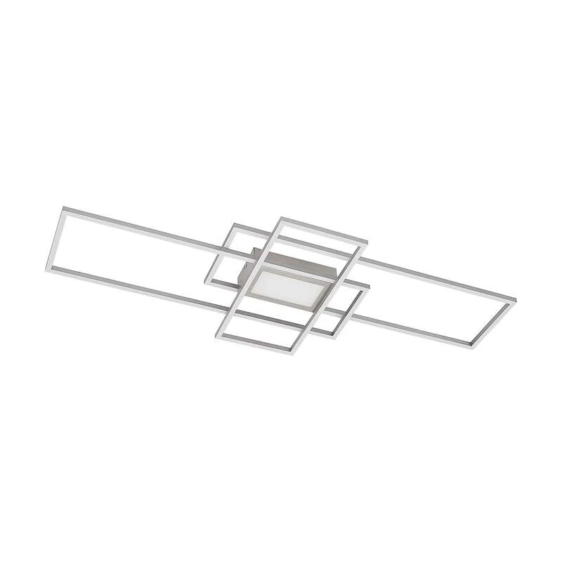 B-Ware Lindby Deckenleuchte Caitlin LED Lampe dimmbar nickel CCT Fernbedienung 105x42cm