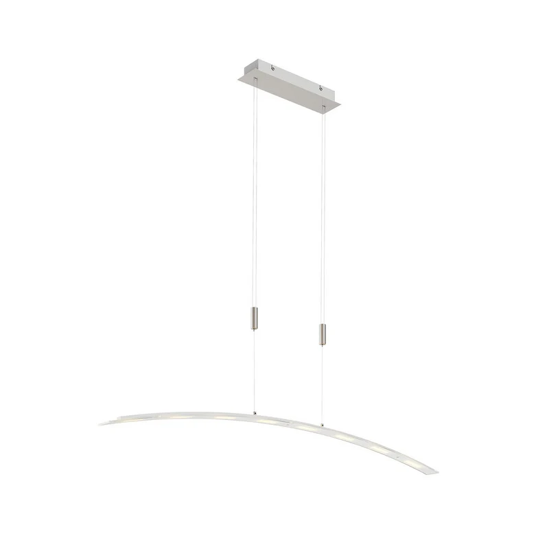 B-Ware Lindby Pendelleuchte Hängeleuchte LED Manon Glas Metall höhenverstellbar grau