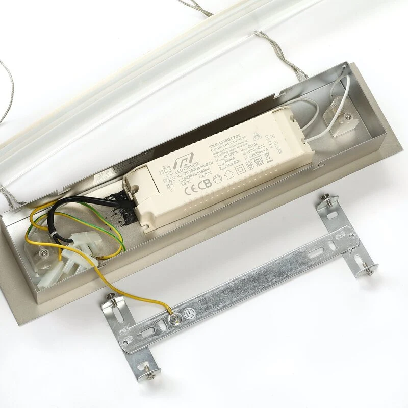 B-Ware Lindby Pendelleuchte Hängeleuchte LED Manon Glas Metall höhenverstellbar grau
