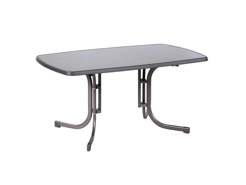 B-Ware Gartentisch Vigo Outdoor Tisch Terrassentisch grau pulverbeschichtet 150x90cm