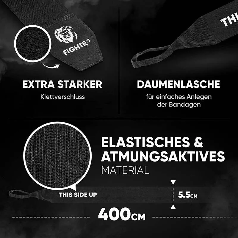 B-Ware CORE Kinder Boxbandagen 2,5m Boxbandagen optimaler Schutz für Boxen MMA