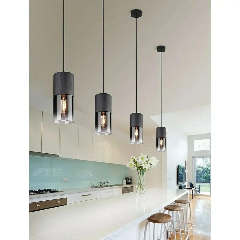 B-Ware Trio Leuchten Deckenlampe Robin LED Pendelleuchte Hängelampe schwarz matt 150cm