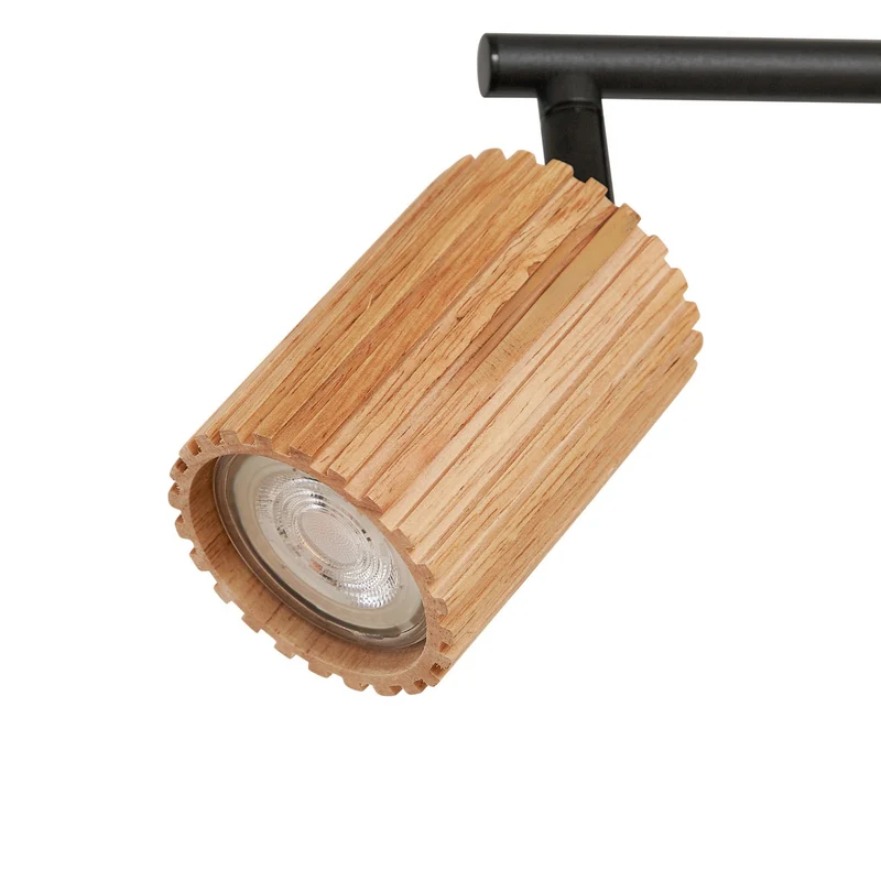 B-Ware Lindby Deckenstrahler Strahler Stralino Deckenleuchte 4-flg Lampe L60 cm Holz