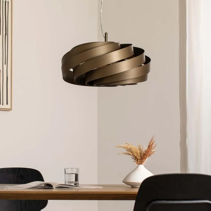 B-Ware Euluna Vento Hängeleuchte Pendelleuchte Deckenleuchte kaffeebraun Ø 50 cm