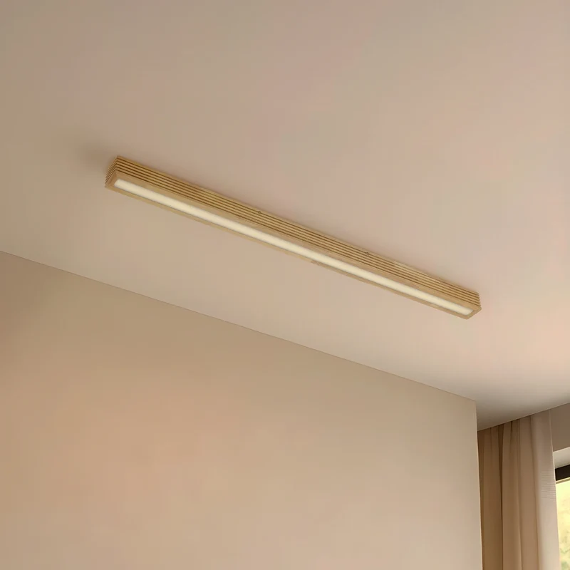 B-Ware Lucande Deckenleuchte Lampe LED Eiche hellbraun Emara dimmbar Wohnzimmer Holz