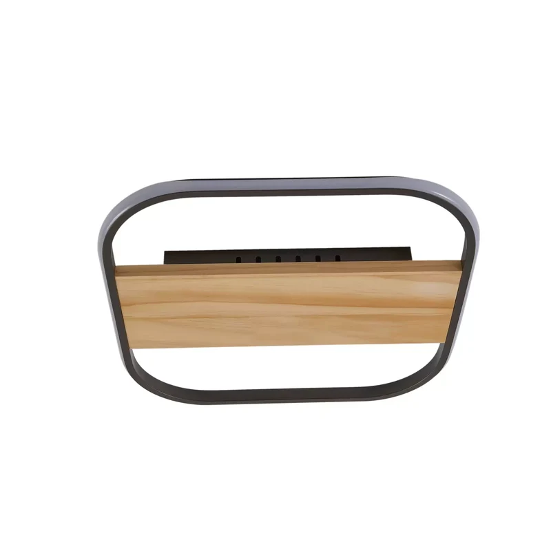 B-Ware Lindby LED-Deckenleuchte Romilda Deckenlampe Leuchte Lampe grau Holz 37 cm breit