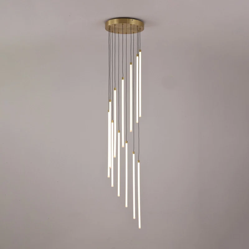 B-Ware Searchlight LED Hängeleuchte Pendelleuchte Flare messingfarben Metall Silikon 35