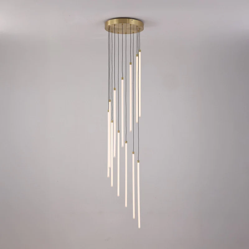 B-Ware Searchlight LED Hängeleuchte Pendelleuchte Flare messingfarben Metall Silikon 35