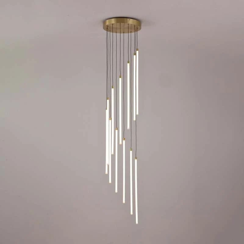 B-Ware Searchlight LED Hängeleuchte Pendelleuchte Flare messingfarben Metall Silikon 35
