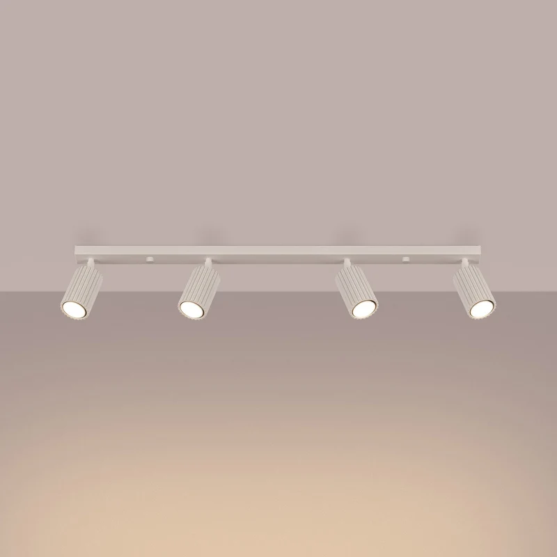B-Ware SOLLUX LIGHTING Marke Deckenstrahler Spot Lampe Karbon beige Länge 81 cm