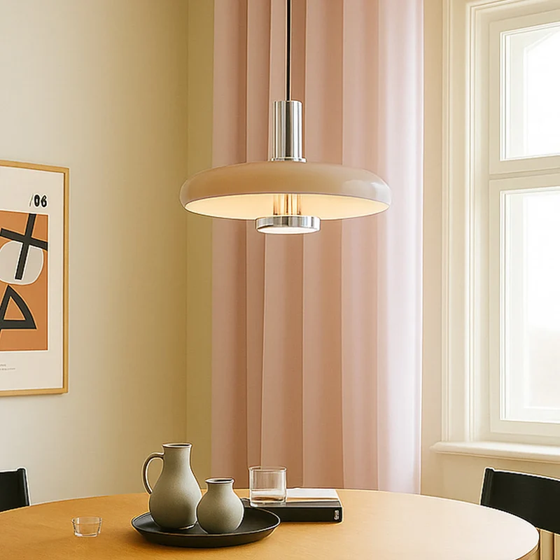B-Ware Lindby Pendelleuchte Hängelampe Lampe Retro LED E27 beige Metall 35 cm